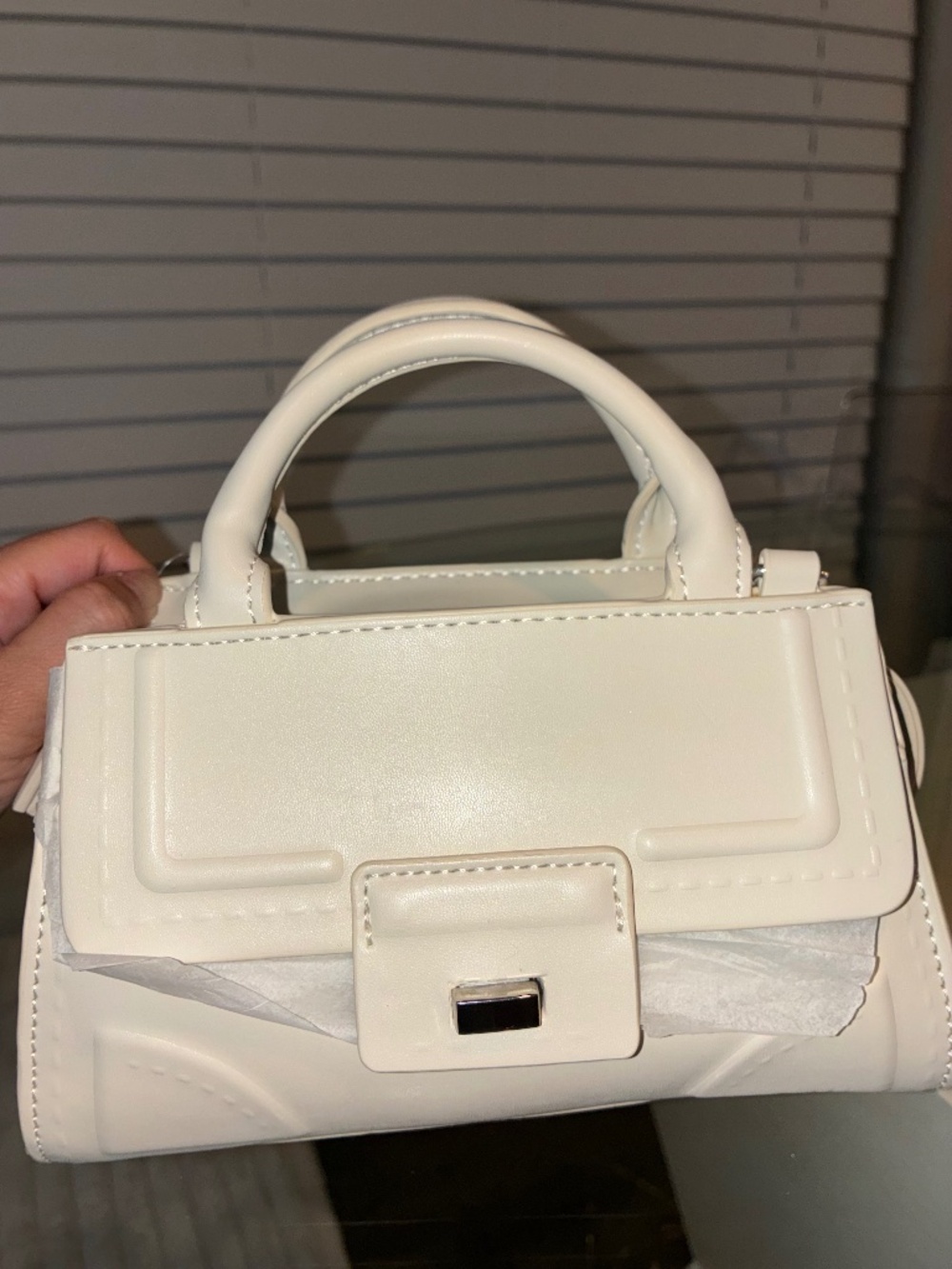 White mini Zara Shoulder Bag